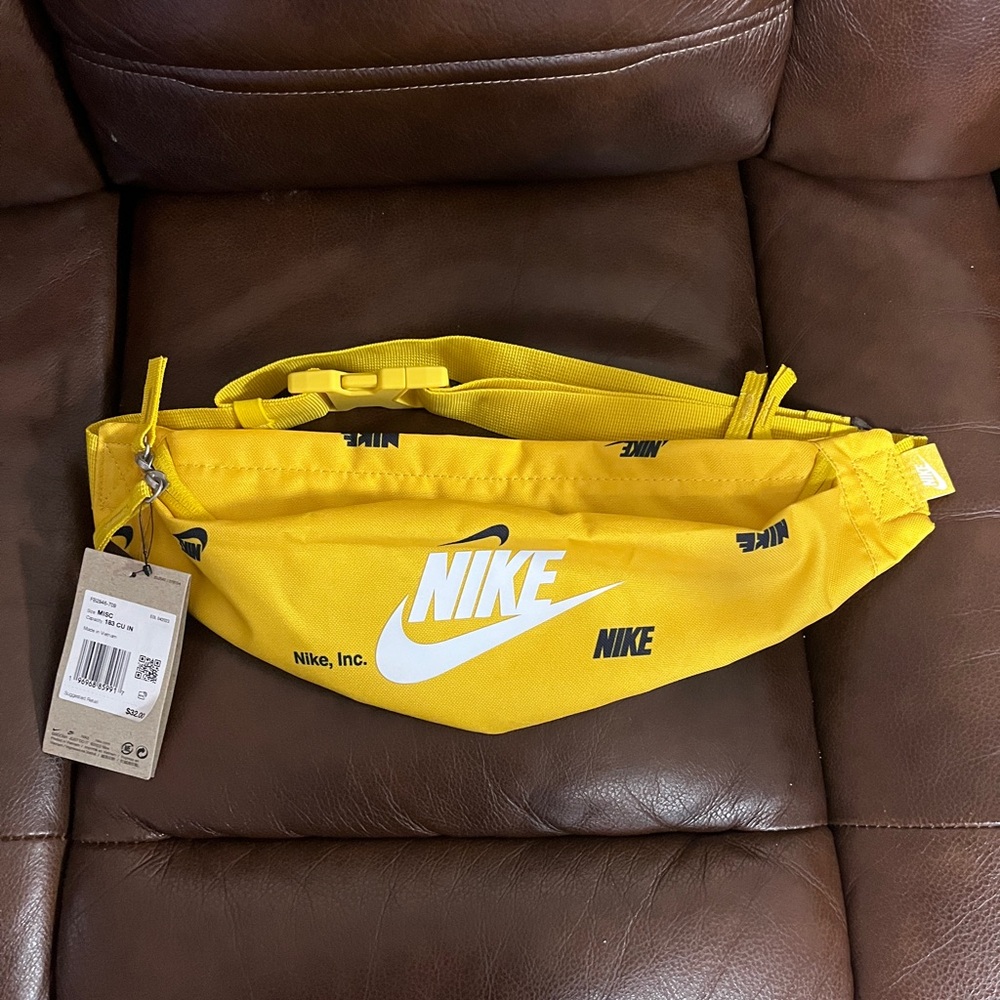 Nike Bright Yellow with Nike Logo Waist Bag
